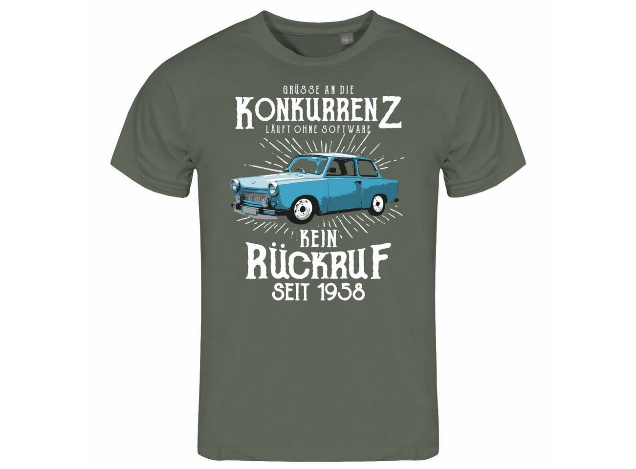 deinshirt Print-Shirt Herren T-Shirt Grüße an die Konkurrenz Funshirt mit Motiv von deinshirt