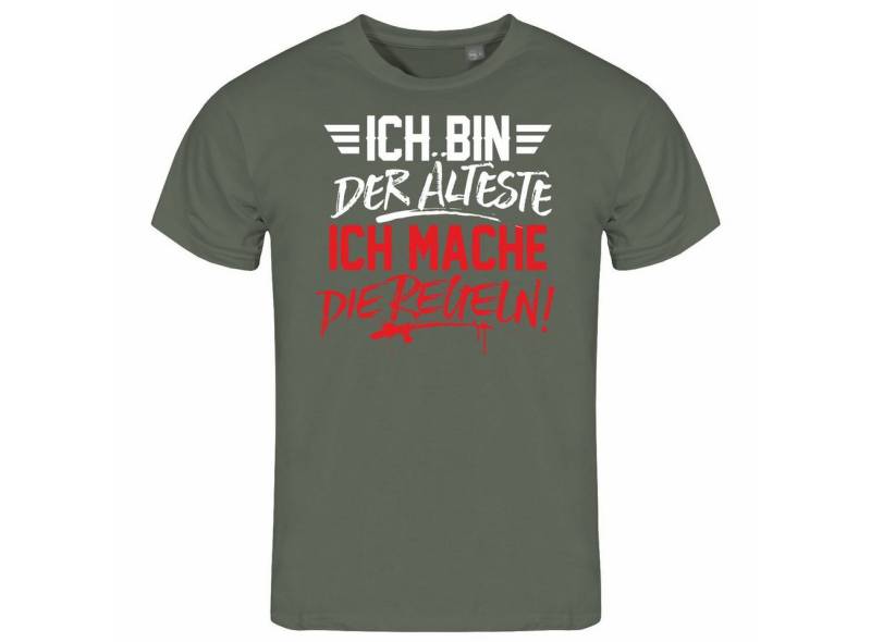 deinshirt Print-Shirt Herren T-Shirt Ich bin der Älteste ich mache die Regeln Funshirt mit Motiv von deinshirt