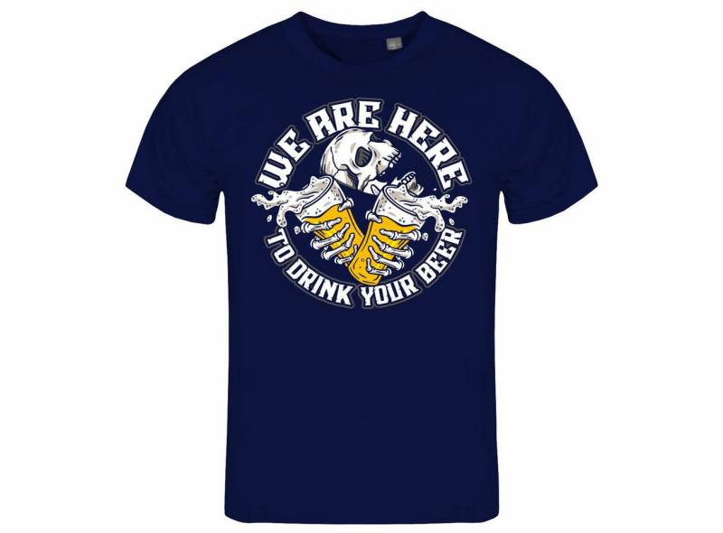 deinshirt Print-Shirt Herren T-Shirt We are here to drink your Beer Funshirt mit Motiv deinshirt Print-Shirt Herren T-Shirt We are here to drink your Beer Funshirt mit Motiv von deinshirt