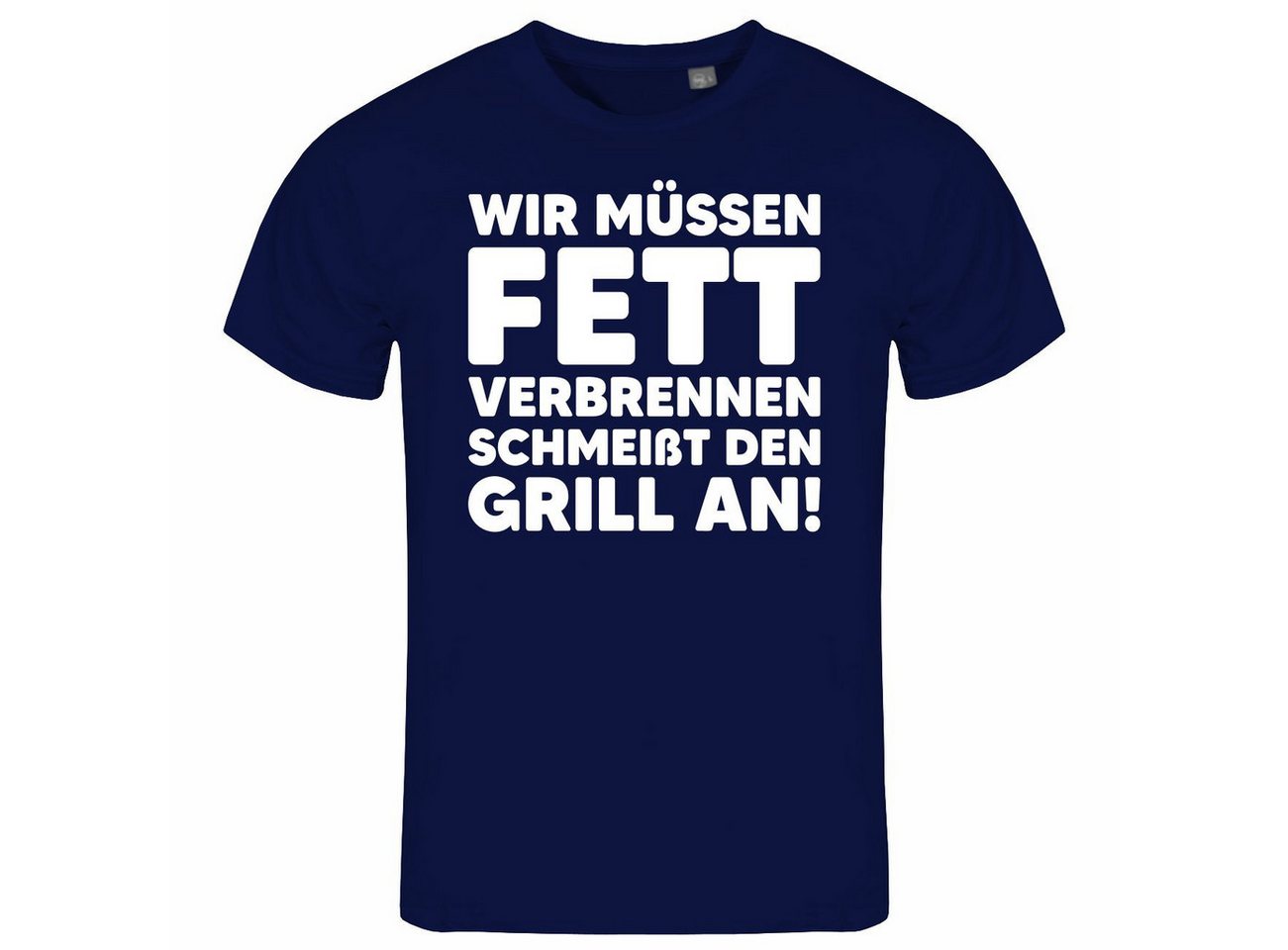 deinshirt Print-Shirt Herren T-Shirt Wir müssen Fett verbrennen schmeiß den Grill an Funshirt mit Motiv von deinshirt