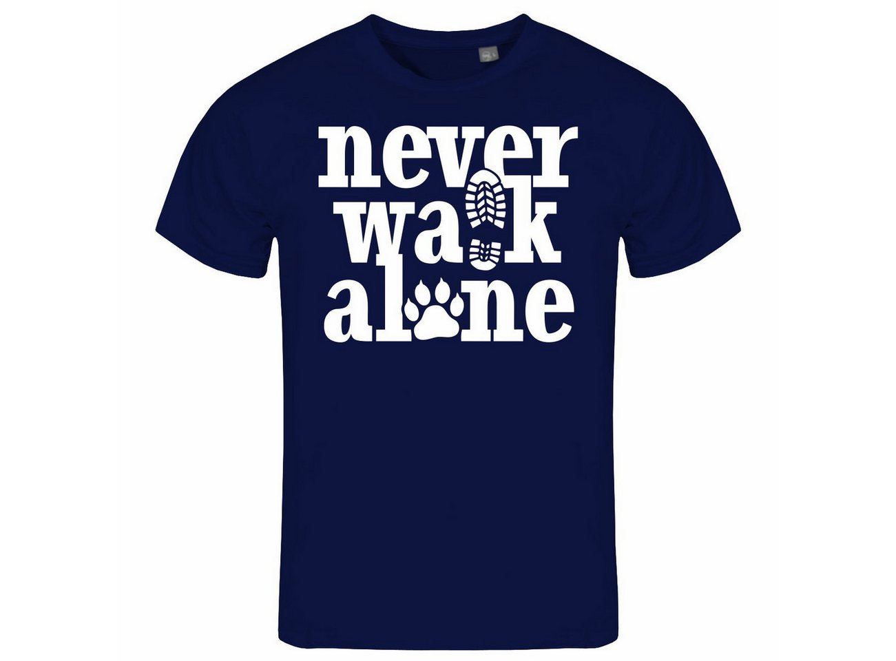 deinshirt Print-Shirt Herren T-Shirt Never walk alone Funshirt mit Motiv von deinshirt