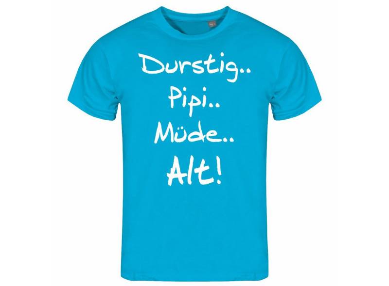 deinshirt Print-Shirt Herren T-Shirt Durstig pipi müde alt Funshirt mit Motiv von deinshirt