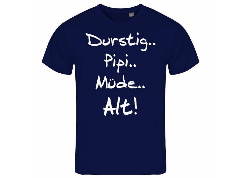 deinshirt Print-Shirt Herren T-Shirt Durstig pipi müde alt Funshirt mit Motiv von deinshirt