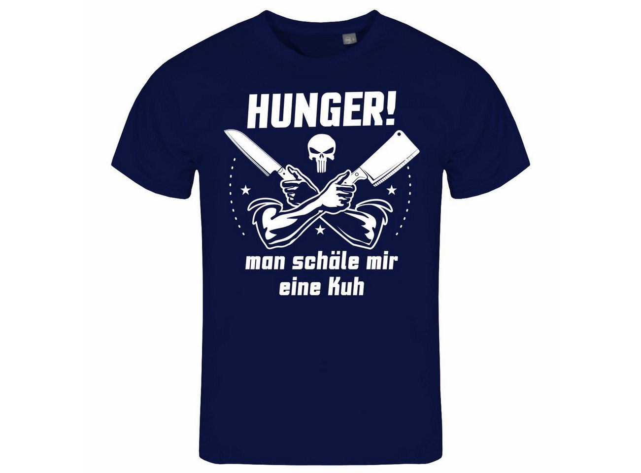 deinshirt Print-Shirt Herren T-Shirt HUNGER Man schäle mir eine Kuh Funshirt mit Motiv von deinshirt
