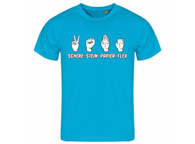 deinshirt Print-Shirt Herren T-Shirt Schere Stein Papier FLEX Funshirt mit Motiv von deinshirt