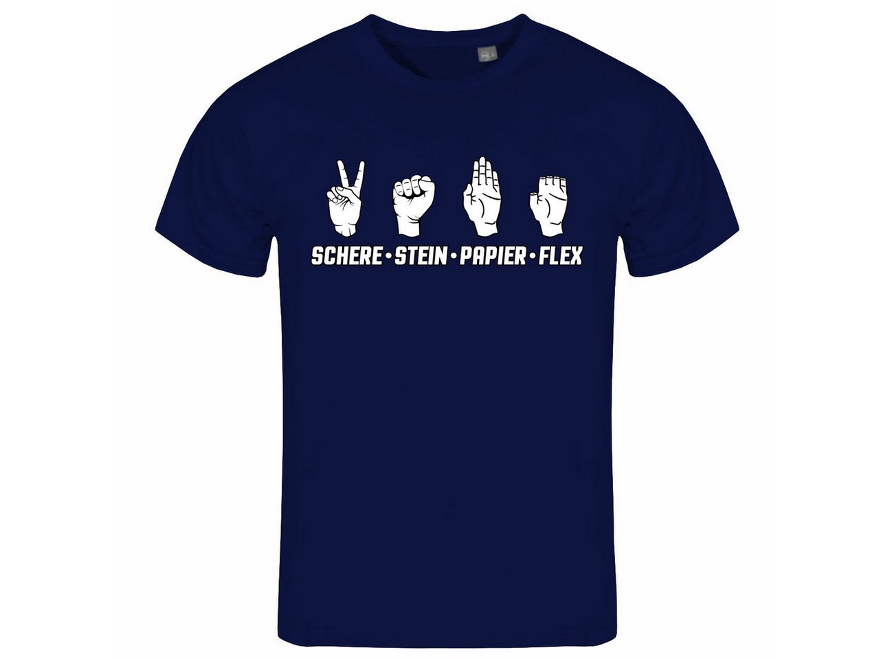 deinshirt Print-Shirt Herren T-Shirt Schere Stein Papier FLEX Funshirt mit Motiv von deinshirt