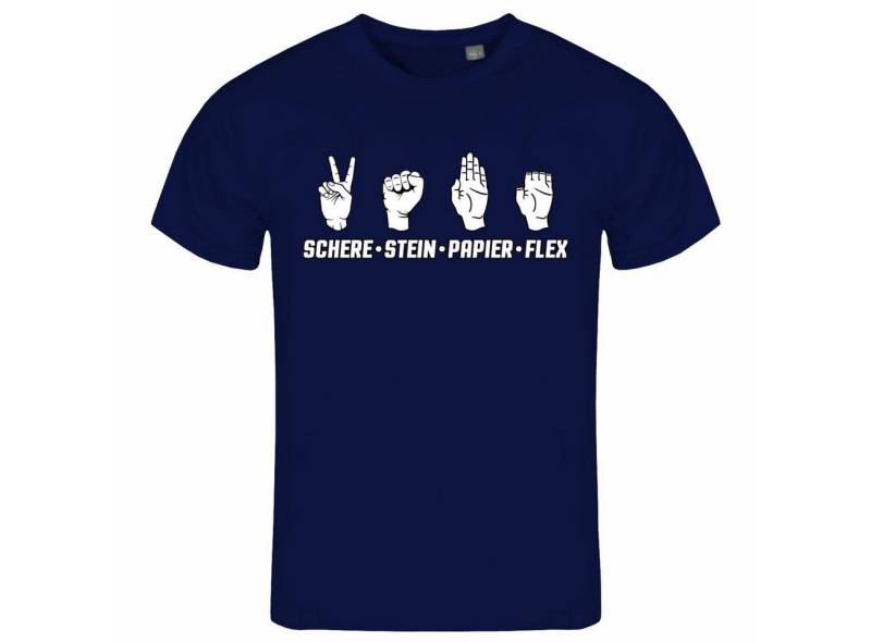 deinshirt Print-Shirt Herren T-Shirt Schere Stein Papier FLEX Funshirt mit Motiv von deinshirt