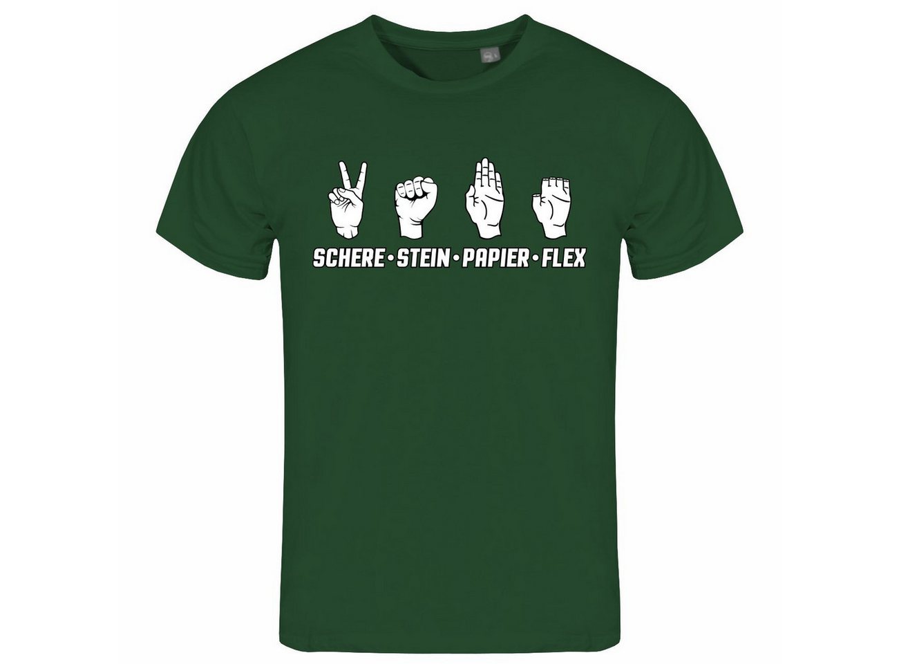 deinshirt Print-Shirt Herren T-Shirt Schere Stein Papier FLEX Funshirt mit Motiv von deinshirt