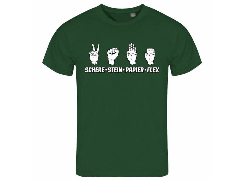 deinshirt Print-Shirt Herren T-Shirt Schere Stein Papier FLEX Funshirt mit Motiv von deinshirt