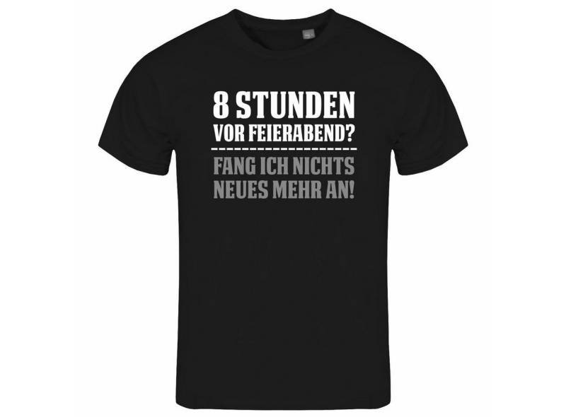 deinshirt Print-Shirt Herren T-Shirt 8 Stunden vor Feierabend Funshirt mit Motiv von deinshirt