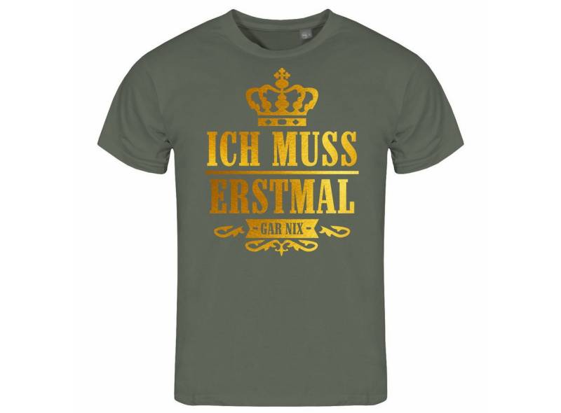 deinshirt Print-Shirt Herren T-Shirt Ich muss erstmal gar nix Funshirt mit Motiv von deinshirt