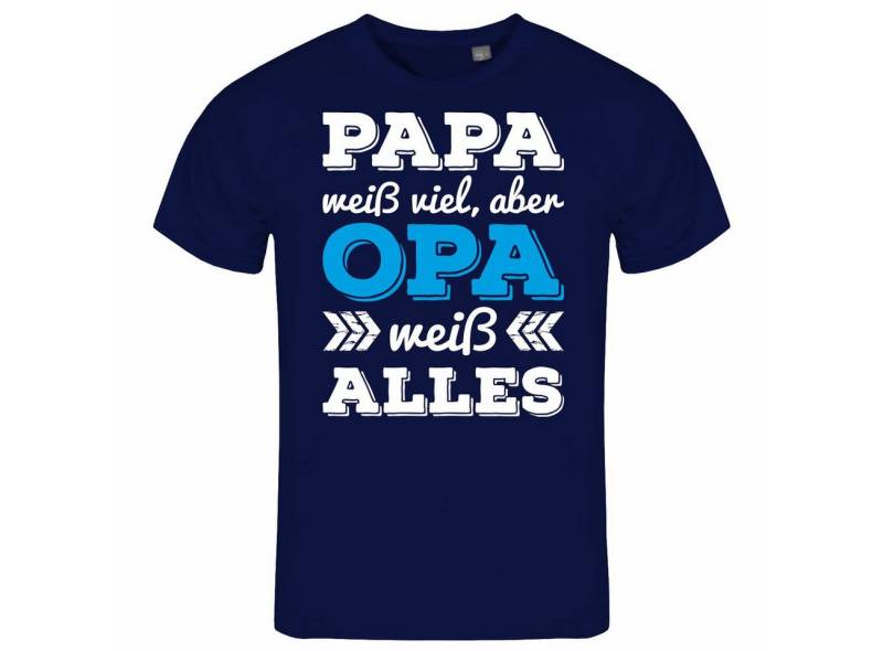 deinshirt Print-Shirt Herren T-Shirt Papa weiß viel aber Opa weiß alles Funshirt mit Motiv von deinshirt