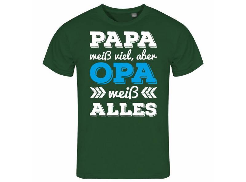 deinshirt Print-Shirt Herren T-Shirt Papa weiß viel aber Opa weiß alles Funshirt mit Motiv von deinshirt