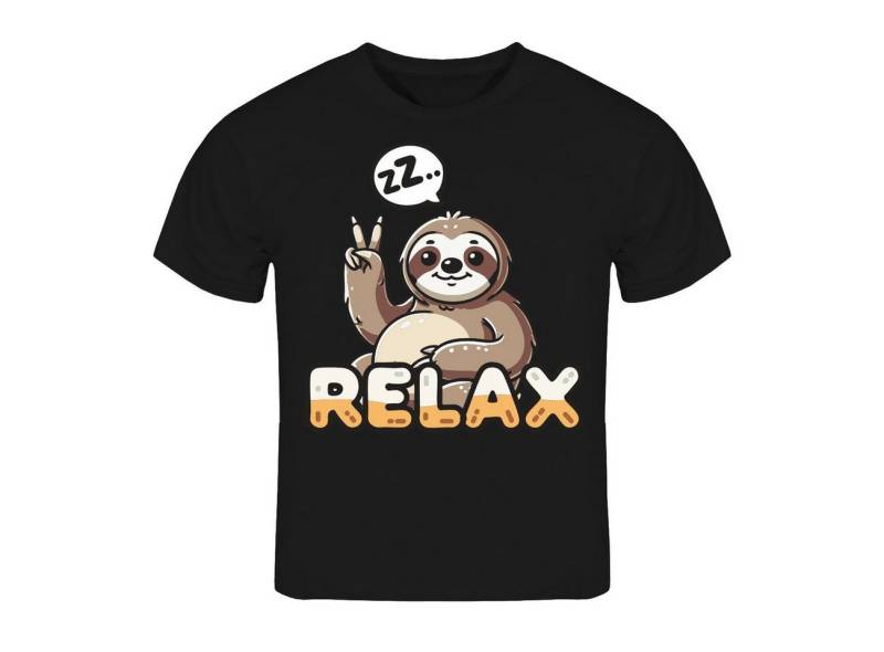 deinshirt Print-Shirt Kinder T-Shirt Relax Faultier Funshirt mit Motiv von deinshirt