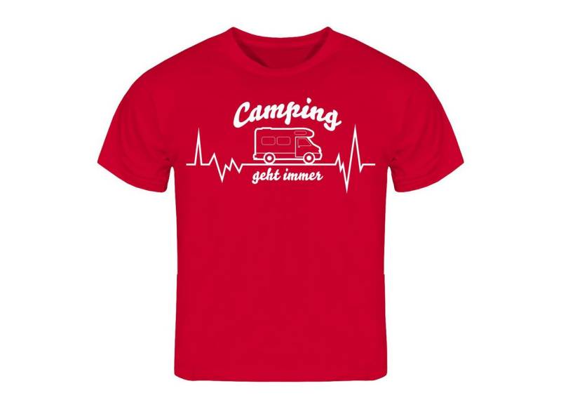 deinshirt Print-Shirt Kinder T-Shirt Wohnmobil Camping geht immer Funshirt mit Motiv von deinshirt