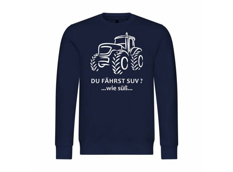 deinshirt Rundhalspullover Herren Pullover Du fährst SUV wie süß Mit Print Motiv, Grafik von deinshirt