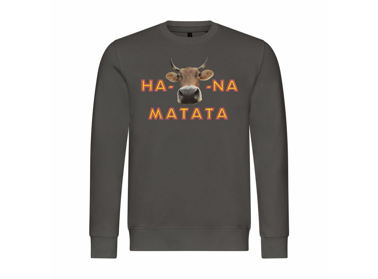 deinshirt Rundhalspullover Herren Pullover Ha KUHna Matata Mit Print Motiv, Grafik von deinshirt