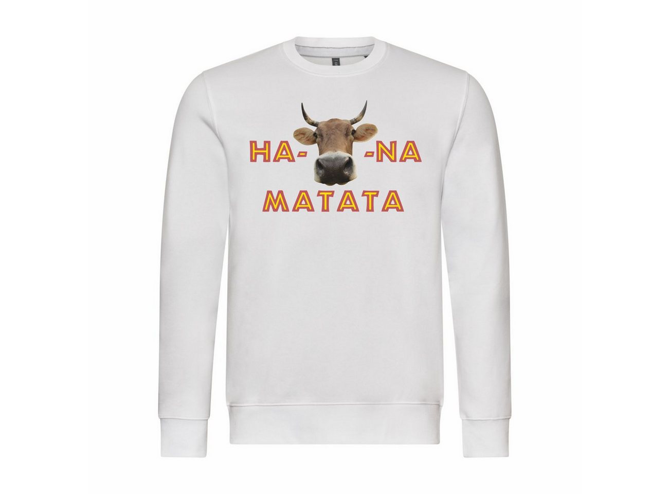 deinshirt Rundhalspullover Herren Pullover Ha KUHna Matata Mit Print Motiv, Grafik von deinshirt