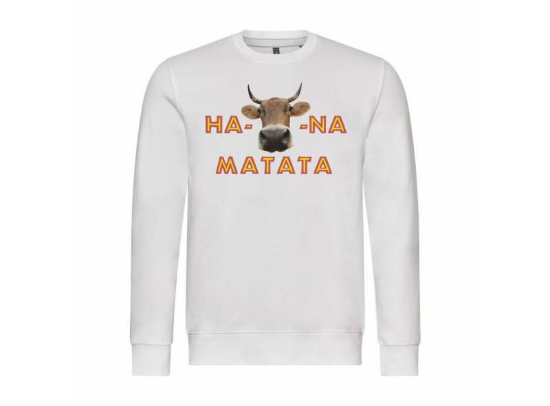 deinshirt Rundhalspullover Herren Pullover Ha KUHna Matata Mit Print Motiv, Grafik von deinshirt