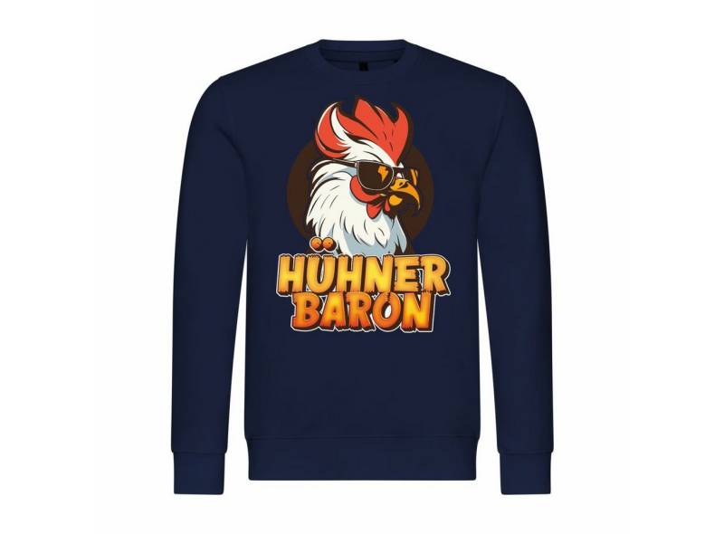 deinshirt Rundhalspullover Herren Pullover Hühnerbaron Mit Print Motiv, Grafik von deinshirt