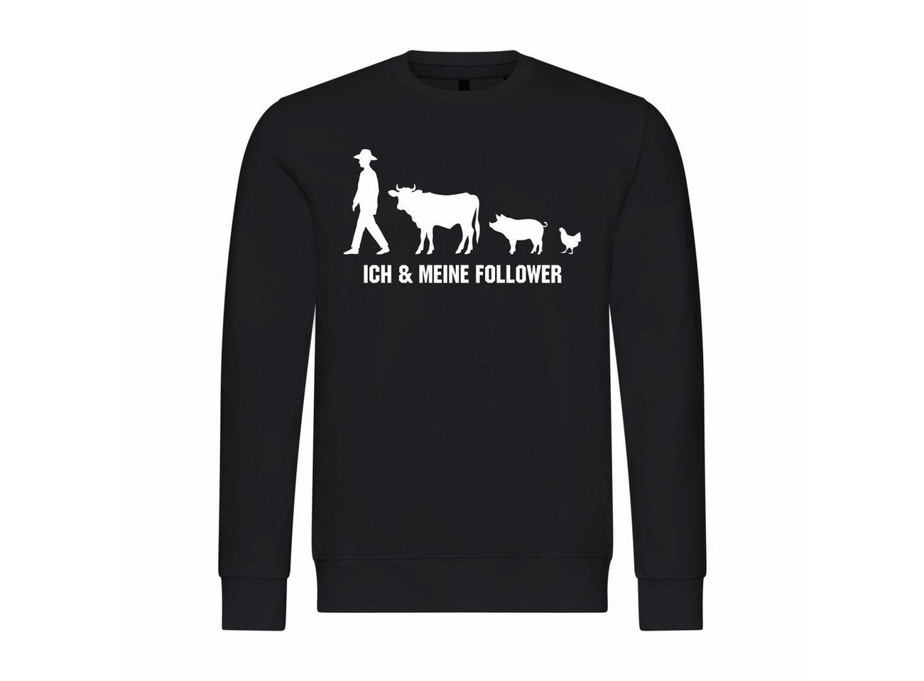 deinshirt Rundhalspullover Herren Pullover Ich und meine Follower Mit Print Motiv, Grafik deinshirt Rundhalspullover Herren Pullover Ich und meine Follower Mit Print Motiv, Grafik von deinshirt