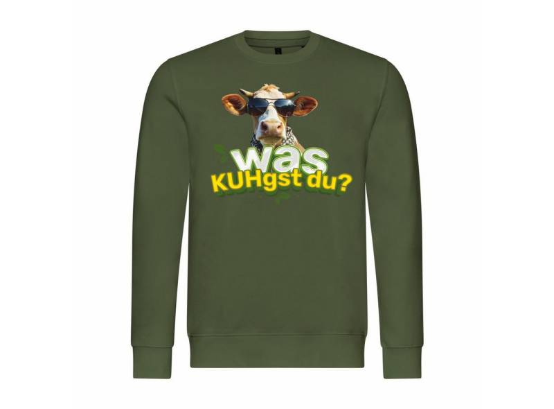 deinshirt Rundhalspullover Herren Pullover Was KUHgst du Mit Print Motiv, Grafik deinshirt Rundhalspullover Herren Pullover Was KUHgst du Mit Print Motiv, Grafik von deinshirt