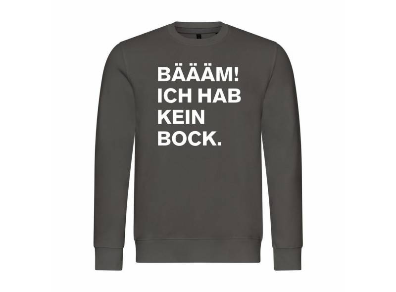 deinshirt Rundhalspullover Herren Pullover BÄÄÄM Ich hab kein bock mehr Mit Print Motiv, Grafik von deinshirt