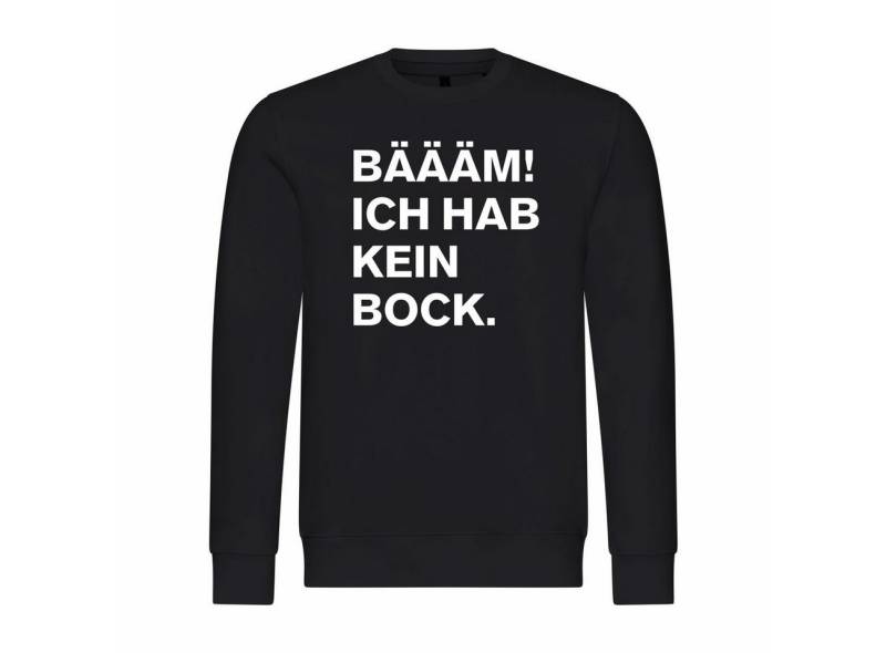 deinshirt Rundhalspullover Herren Pullover BÄÄÄM Ich hab kein bock mehr Mit Print Motiv, Grafik von deinshirt