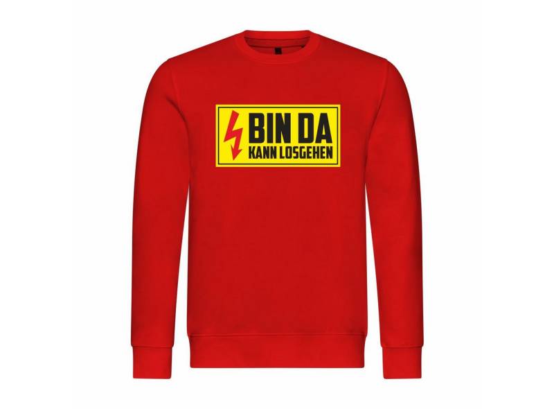 deinshirt Rundhalspullover Herren Pullover Bin da kann losgehen Mit Print Motiv, Grafik von deinshirt