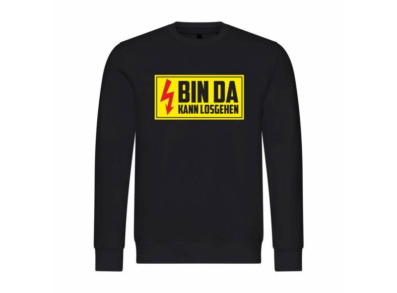 deinshirt Rundhalspullover Herren Pullover Bin da kann losgehen Mit Print Motiv, Grafik von deinshirt
