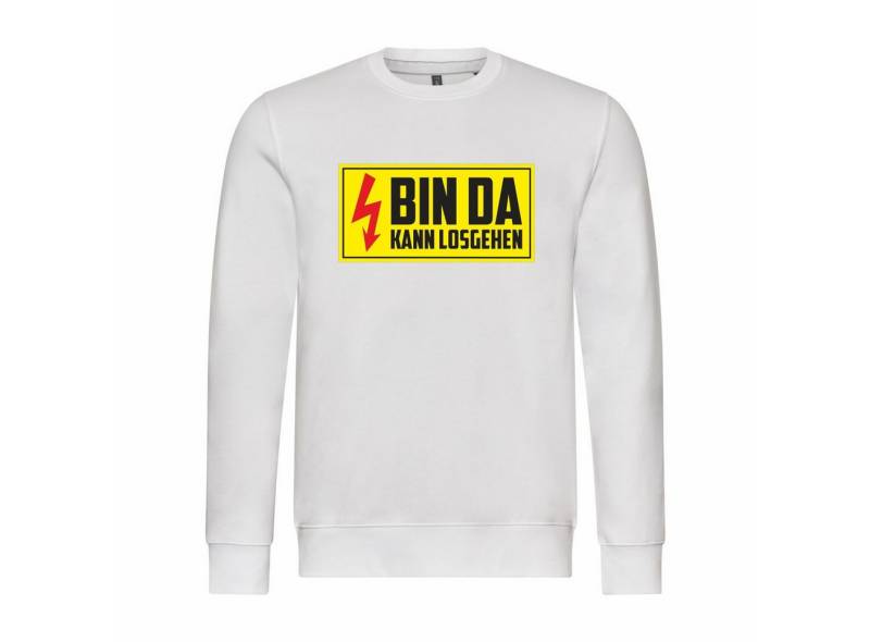 deinshirt Rundhalspullover Herren Pullover Bin da kann losgehen Mit Print Motiv, Grafik von deinshirt