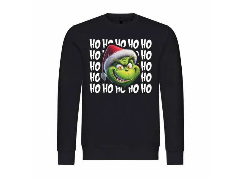 deinshirt Rundhalspullover Herren Pullover Ho Ho Ho Grinch Mit Print Motiv, Grafik von deinshirt