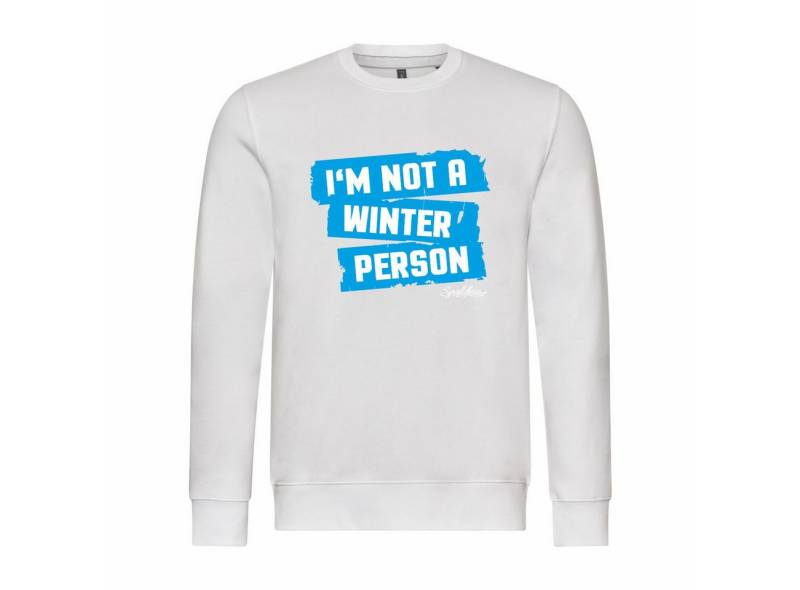 deinshirt Rundhalspullover Herren Pullover Im not a winter person Mit Print Motiv, Grafik von deinshirt