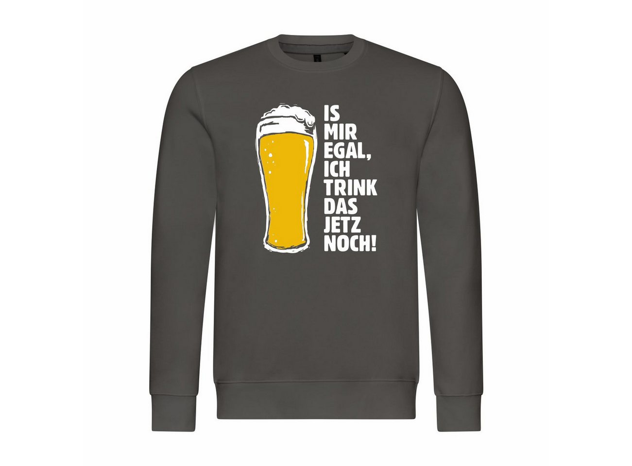 deinshirt Rundhalspullover Herren Pullover Is mir egal ich trink das jetzt noch Mit Print Motiv, Grafik von deinshirt