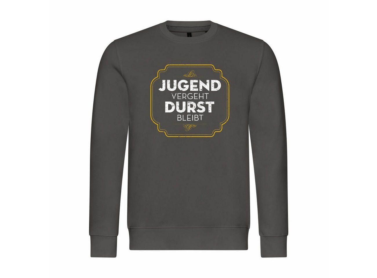 deinshirt Rundhalspullover Herren Pullover Jugend vergeht Durst bleibt Mit Print Motiv, Grafik von deinshirt