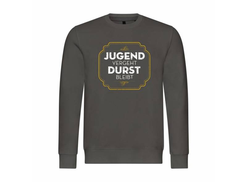 deinshirt Rundhalspullover Herren Pullover Jugend vergeht Durst bleibt Mit Print Motiv, Grafik von deinshirt