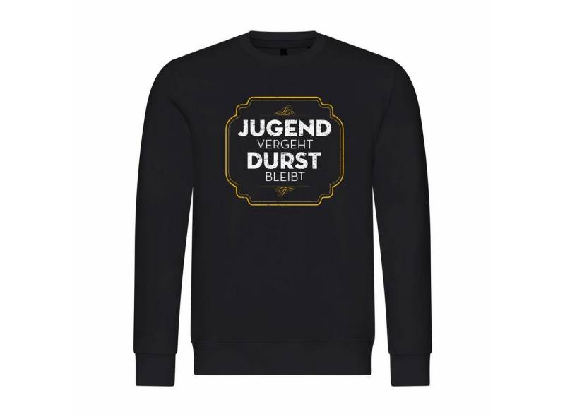 deinshirt Rundhalspullover Herren Pullover Jugend vergeht Durst bleibt Mit Print Motiv, Grafik von deinshirt