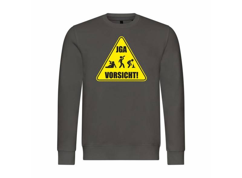 deinshirt Rundhalspullover Herren Pullover Junggesellenabschied Vorsicht Mit Print Motiv, Grafik von deinshirt