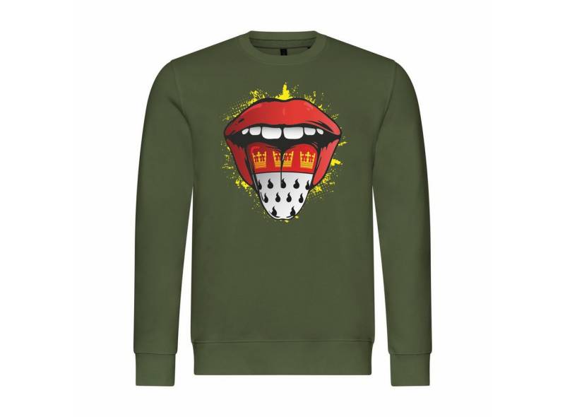 deinshirt Rundhalspullover Herren Pullover Köln Zunge Mit Print Motiv, Grafik von deinshirt