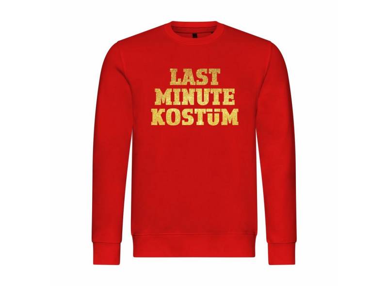 deinshirt Rundhalspullover Herren Pullover LAST MINUTE KOSTÜM Mit Print Motiv, Grafik von deinshirt