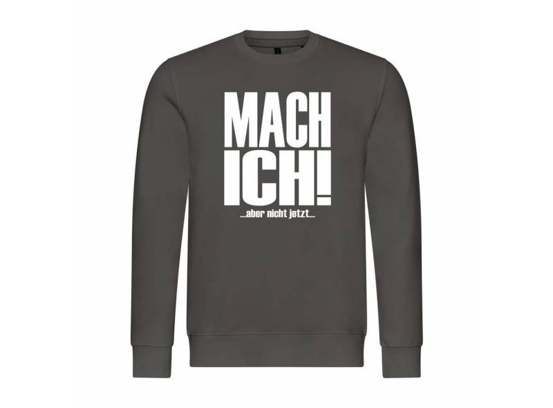 deinshirt Rundhalspullover Herren Pullover Mach ich aber nicht jetzt Mit Print Motiv, Grafik von deinshirt