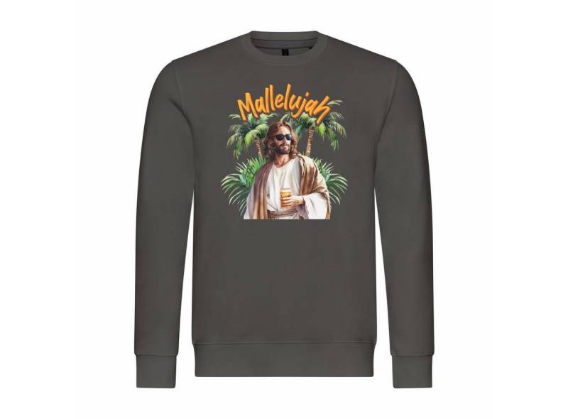 deinshirt Rundhalspullover Herren Pullover Mallelujah Mit Print Motiv, Grafik von deinshirt
