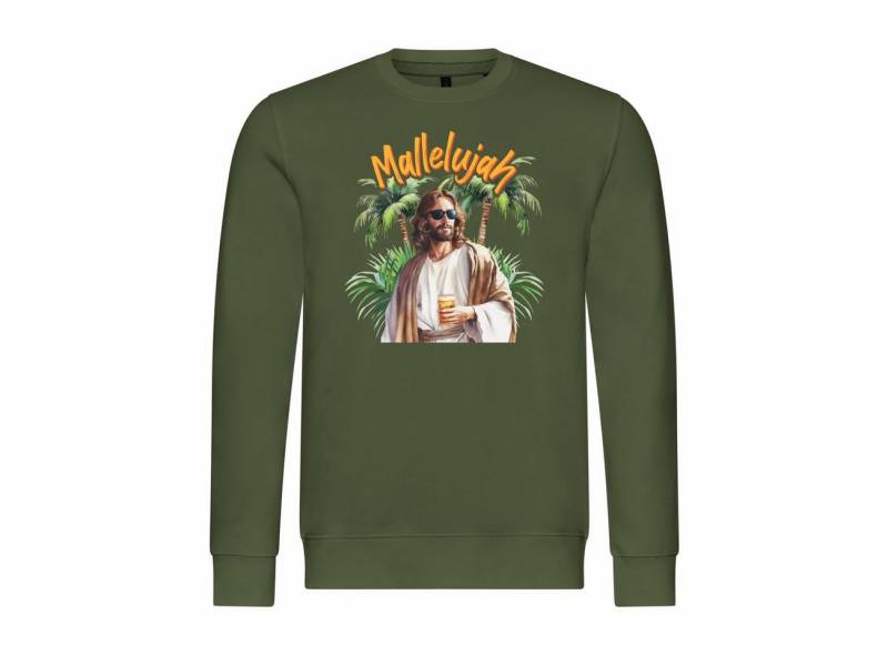 deinshirt Rundhalspullover Herren Pullover Mallelujah Mit Print Motiv, Grafik von deinshirt