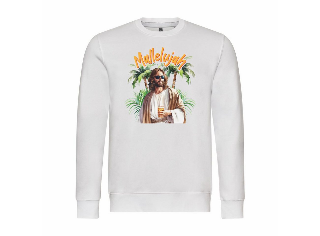 deinshirt Rundhalspullover Herren Pullover Mallelujah Mit Print Motiv, Grafik deinshirt Rundhalspullover Herren Pullover Mallelujah Mit Print Motiv, Grafik von deinshirt