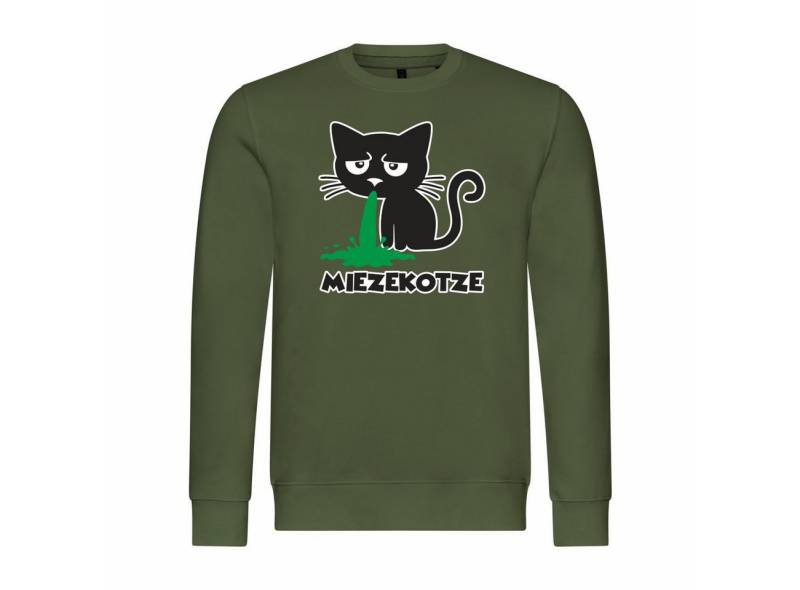 deinshirt Rundhalspullover Herren Pullover Miezekotze Mit Print Motiv, Grafik von deinshirt