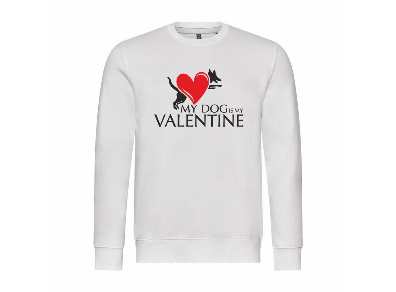 deinshirt Rundhalspullover Herren Pullover My Dog is my Valentine Mit Print Motiv, Grafik deinshirt Rundhalspullover Herren Pullover My Dog is my Valentine Mit Print Motiv, Grafik von deinshirt