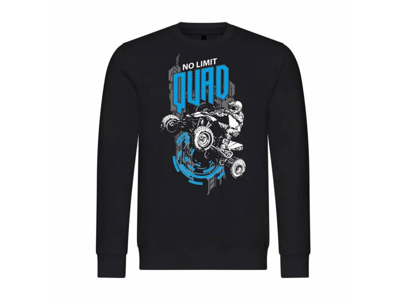 deinshirt Rundhalspullover Herren Pullover Quad no limit Mit Print Motiv, Grafik von deinshirt
