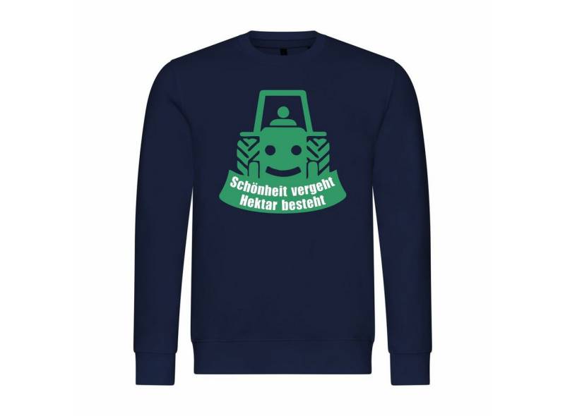 deinshirt Rundhalspullover Herren Pullover Schönheit vergeht Hektar besteht Mit Print Motiv, Grafik von deinshirt