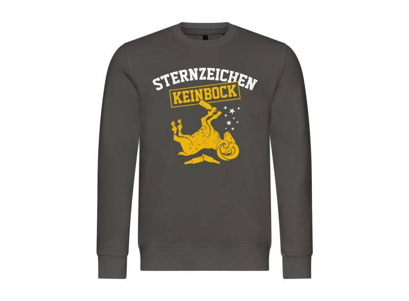 deinshirt Rundhalspullover Herren Pullover Sternzeichen KEIN BOCK Mit Print Motiv, Grafik von deinshirt