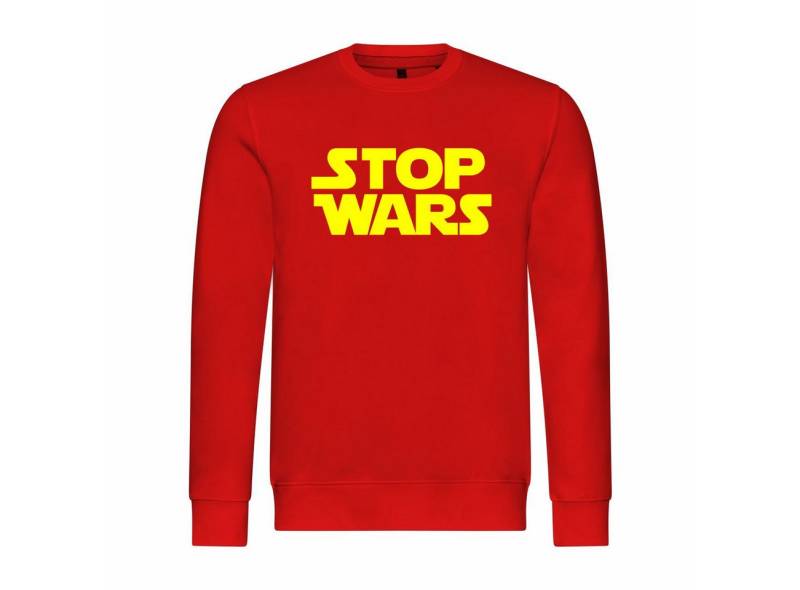 deinshirt Rundhalspullover Herren Pullover Stop Wars Mit Print Motiv, Grafik von deinshirt
